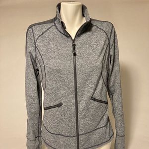 Zella Grey Full Zipper Jacket size L